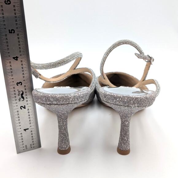 Badgley Mischka Kamilah Womens Pointed Toe Stiletto Heels Silver Size US9.5 EU40 - Picture 4 of 11